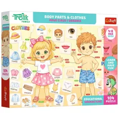 Treflik Části těla a oblečení vzdělávací 104dílná skládačka - Trefl