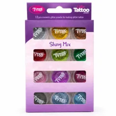 Tytoo: Shiny Mix – Lesklá Mix 12 ks sady třpytivého prášku