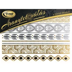 TyToo: Zlaté tetování set 21x15cm - Náramek, kotníkový řetěz obrázek 1