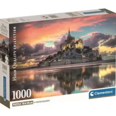 Úžasný Mont Saint-Michel HQC 1000dílná skládačka s plakátem - Clementoni