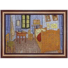 Van Goghova ložnice v Arles, Van Gogh - puzzle s 500 dílky s rámem - Trefl