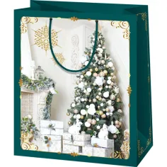 Vánoční stromeček vzor velká exkluzivní dárková taška 27x14x33cm obrázek 1