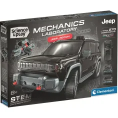 Věda a hra: Mechanická dílna – Jeep Recon stavebnice - Clementoni