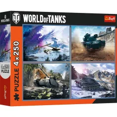 Velká tanková bitva 4x250ks puzzle - Trefl obrázek 1