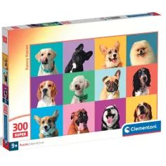 Veselé psí obličeje 300ks puzzle - Clementoni