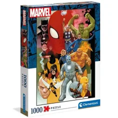 Vysoce kvalitní kolekce: Marvel superhrdinové 80. let 1000dílné prémiové HQC puzzle 69x50cm - Clementoni