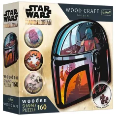 Dřevěné řemeslo: Star Wars - Mandalorian 160 dílná prémiová dřevěná skládačka - Trefl