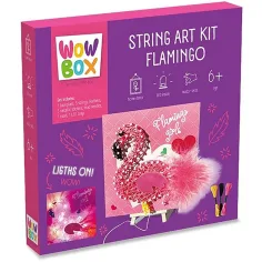 WowBox: LED Světelný Látkový Obraz - Plameňák
