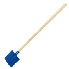 Zahradní lopata s dřevěnou rukojetí modré barvy 75cm - Woodyland