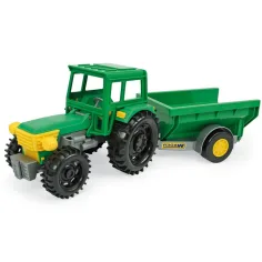 Zelený traktor s návěsem 38,5 cm - Wader