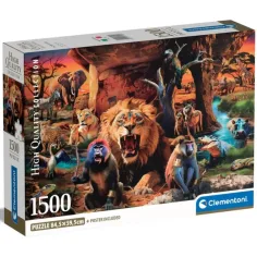Zvířata compact 1000ks puzzle - Clementoni