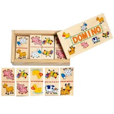 Zvířecí domino dřevěná hra obrázek 1