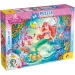 Ariel malá mořská víla 2 v 1 108dílné puzzle a omalovánky 50x35 cm - Lisciani