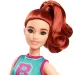 Barbie Fashionista stylová panenka se zrzavými vlasy v fialové sukni - Mattel
