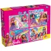 Barbie magický svět 4x48dílné maxi podlahové puzzle 35x25cm - Lisciani