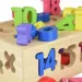 Beilaluna: Dřevěný tvarový sorter s čísly na tažném vozíku