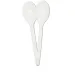 Bílá recyklovatelná lžíce, sada 10 ks