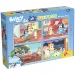 Bluey a přátelé 2 v 1 4x48dílné maxi podlahové puzzle a omalovánky 35x25 cm - Lisciani
