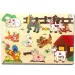Dřevěná farma s puzzle ve tvaru zvířat