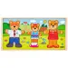 Dřevěné puzzle oblékací medvědí rodina - Woodyland