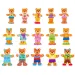 Dřevěné puzzle oblékací medvědí rodina - Woodyland
