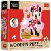 Dřevěné puzzle s obrysem Minnie Mouse, 50 dílků - Trefl