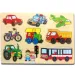 Dřevěný puzzle ve tvaru vozidla
