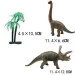 Dino World: Triceratops nebo Brachiosaurus figura se stromem