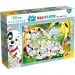 Disney 101 dalmatinů 2 v 1 maxi 24dílné puzzle a omalovánka 70x50 cm - Lisciani
