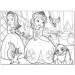 Disney Princezna Sofie 2 v 1 60dílné maxi puzzle a omalovánky 70x50 cm - Lisciani