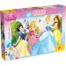 Disney Princezny 2 v 1 60dílné puzzle a omalovánka 50x35cm - Lisciani
