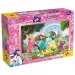 Disney Princezny duha 2 v 1 108dílné puzzle a omalovánka 70x50 cm - Lisciani