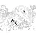 Disney princezny 2 v 1, 24dílné puzzle a omalovánky 50x35 cm - Lisciani