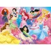 Disney princezny tým 2 v 1, 24dílné Eco maxi puzzle a omalovánky 70x50 cm - Lisciani
