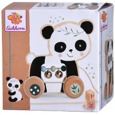 Eichhorn: Dřevěná tahací panda na kolečkách - Simba Toys obrázek 1