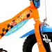 Hot Wheels 12” dětské kolo s držákem na láhev a postranními kolečky v oranžovo-černé barvě – kolo Dino Bikes