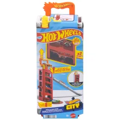 Hot Wheels: Turbo start hasičská stanice s 2 autíčky - Mattel