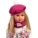 Llorens: 40cm Carla panenka v růžové čepici s módní kabelkou