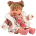 Llorens: Alexandra, 42 cm, pláčící panenka s dudlíkem v oblečku se zvířecím motivem