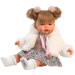 Llorens: Joelle, 38 cm pláčící panenka s dudlíkem v bílém kabátku