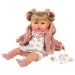 Llorens: Julia 42cm plačící panenka s dudlíkem v růžovém kabátku