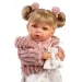 Llorens: Julia 42cm plačící panenka s dudlíkem v růžovém kabátku