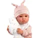 Llorens: Luna 45cm plačící panenka s puntíkovaným polštářkem