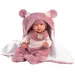 Llorens: Mimi 42cm plačící panenka s růžovým spacím pytlem s medvědími oušky