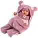 Llorens: Mimi 42cm plačící panenka s růžovým spacím pytlem s medvědími oušky