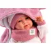 Llorens: Mimi 42cm plačící panenka s růžovým spacím pytlem s medvědími oušky