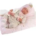 Llorens: Reborn omezená edice životní novorozence s copánkovými šaty 42 cm