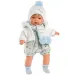 Llorens: Sasha 38cm pláčící panenka v modro-bílé čepici