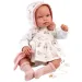 Llorens: Tala Llorana 44cm novorozenecká panenka se zvukem v kapucí oblečení.