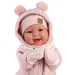 Llorens: Tala Sonrisas 44cm novorozenecká panenka s hlasem v růžovém overalu.